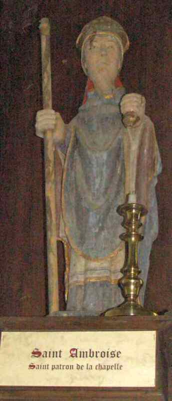 Les  statues de saint Michel saint Amboise et saint Sylvestre
